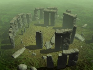 Великобритания. Каменное сооружение Стоунхендж (Stonehenge), предположительный возраст которого около 4 тысяч лет. (Великобритания (Англия))