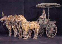 Бронзовая колесница, была обнаружена недалеко от гробницы императора (Китай)