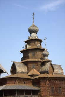 Преображенская церковь 1756 г. в Суздальском музее деревянного зодчества (Золотое Кольцо России)