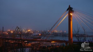 Огни ночного Одесского порта