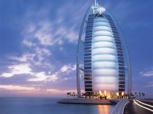 Единственный в мире семизвездочный отель "Парус" в Дубаях (Объединённые Арабские Эмираты (ОАЭ))