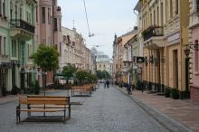 Улица О. Кобылянской, единственная пешеходная улица в Черновцах - обязательный маршрут всех туристов