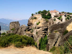 Монастырь Великая Метеора, затерянный в скалах (Греция)