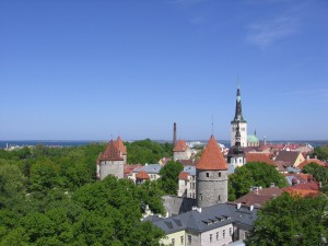 Вид на Старый город Таллина (Прибалтика)