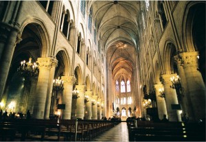 Внутренее убранство собора Парижской Богоматери (Париж)