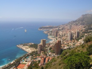 Побережье Монако, вид с высоты полета
