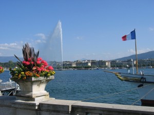 Знаменитый Женевский фонтан