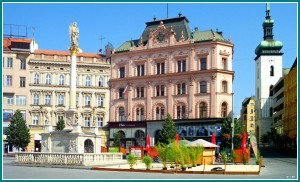 Площадь Свободы - самая большая в Брно (Чехия)