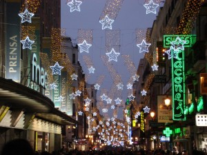 Рождественская подсветка в Мадриде