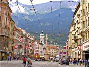 Улица Марии Терезии - самая красивая улица Инсбрука (Австрия)