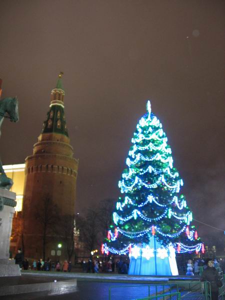 Главная ёлка Москвы на Манежной площади Фото достопримечательностей других стран Европы: Главная ёлка Москвы на Манежной площади