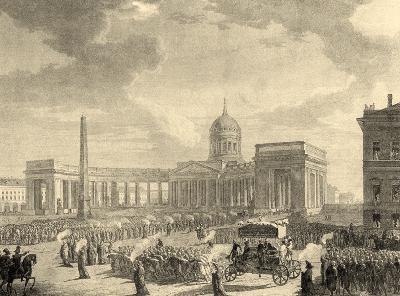 Собор Казанской иконы Божией Матери. Фото начала 19-го века Фото достопримечательностей Санкт-Петербурга и области: Собор Казанской иконы Божией Матери. Фото начала 19-го века